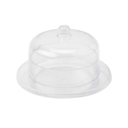 24 Wholesale Plastic Dessert Tray With Lid 2oz 6pc/box - Clear