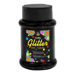 24 pieces Glitter Bottle 4oz - Black - Craft Glue & Glitter