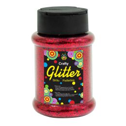 24 pieces Glitter Bottle 4oz - Red - Craft Glue & Glitter