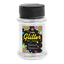 24 pieces Glitter Bottle 4oz - White Iridescent - Craft Glue & Glitter