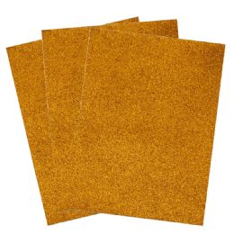 5 pieces Eva Foam Glitter Large Sheet 10pk Gold - Foam & Felt
