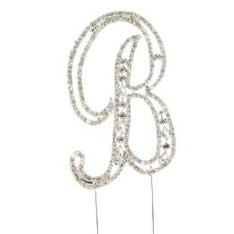 20 pieces Rhinestone Cake Topper - b - Baking Supplies