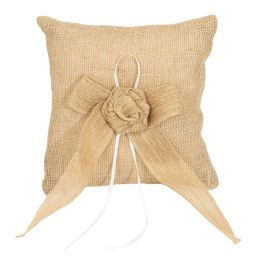 12 pieces Burlap Pillow With Bows - Pillows