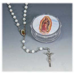 72 Pieces Italian Designed Rosary 19 inch With Guadalupe Picture Gift Box - Necklace