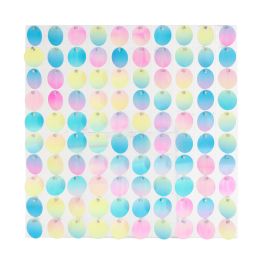 24 Pieces Round Clear Frame Spangle Wall Decor - Multicolor Iridescent - Party Banners