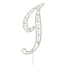 20 pieces Rhinestone Cake Topper - "j" - Baking Supplies