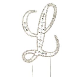 20 pieces Rhinestone Cake Topper - "l"  - Baking Supplies