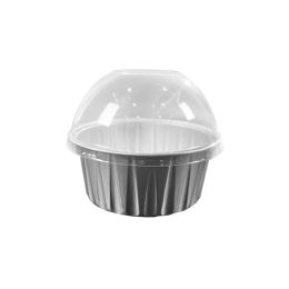 20 pieces 4oz Round Aluminum Baking Cup With Dome Lid 50pc - Silver - Baking Supplies