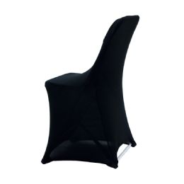 48 pieces Spandex Folding Chair Cover - Black - Party Accessory Sets