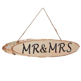 12 pieces Wood "mr & Mrs" Sign - Home Accessories