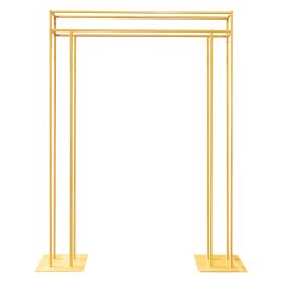 Metal Rectangular Frame Wedding Arch 8ft - Gold - Wedding & Anniversary