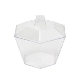 24 pieces Plastic Hexagon Cup 3oz 12pc/box - Clear - Disposable Cups