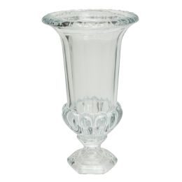 4 pieces Clear Antique Glass Vase 15 inch - Party Center Pieces
