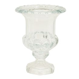 6 pieces Clear Antique Glass Vase 10 inch - Party Center Pieces