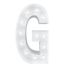 4ft Light Up Marquee Letters G - White - Party Center Pieces