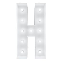 4ft Light Up Marquee Letters H - White - Party Center Pieces