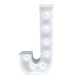4ft Light Up Marquee Letters J - White - Party Center Pieces