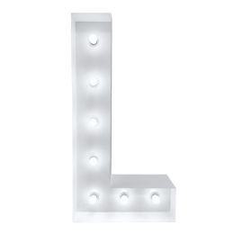 4ft Light Up Marquee Letters L - White - Party Center Pieces