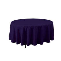 6 pieces Round Polyester Table Cover 120 inch - Purple - Table Cloth