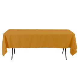 6 pieces Rectangle Polyester Table Cover 60 X 102 inch - Gold - Table Cloth
