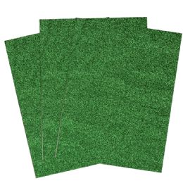 5 pieces Eva Adhesive Foam Glitter Large Sheet 10pk - Green - Foam & Felt