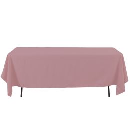 6 pieces Rectangle Polyester Table Cover 60 X 126 inch - Mauve - Table Cloth