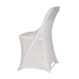 48 pieces Spandex Folding Chair Cover - Ivory - Party Accessory Sets
