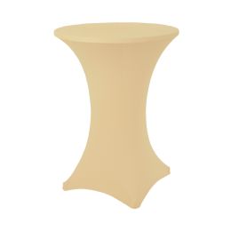 6 pieces Spandex Cocktail Table Cover - Ivory - Table Cloth