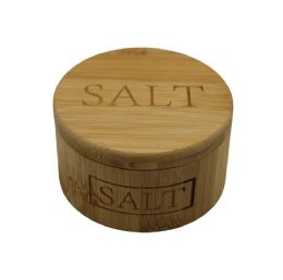 20 pieces Natural Bamboo Salt Cellar With Swivel Locking Magnetic Lid Kitchen Organizer Bakers Salt Pincher (7 Ounce) - Kitchen Gadgets & Tools