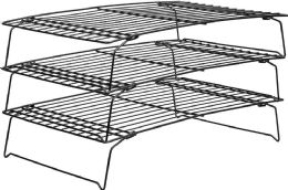 12 pieces 3-Tier Stackable Metal Cooling Rack - NoN-Stick & BpA-Free - HeaT-Resistant - Baking Supplies