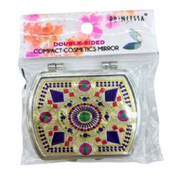 60 Wholesale Assorted Princessa Double Sided Compact Cosmetics Mirror Collection 2