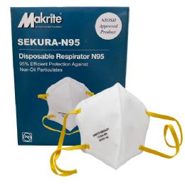 480 pieces Makrite SekurA-N95 Disposable Respirator Mask - Face Mask
