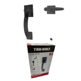 2 pieces TrU-Bolt Jackson Matte Black Entry Door Handleset - Doors