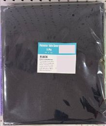 24 Pieces Black Polyester Table Cover 102in - Table Cloth