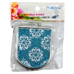 60 Wholesale Assorted Princessa Double Sided Compact Cosmetics Mirror Collection 1