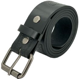 24 of Cowboy And Cowgirl Western Belts - Eagle Engraved Black Color