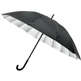 24 Pieces Black Golf Umbrellas With Crook Handle - Umbrellas & Rain Gear