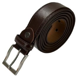 24 Pieces Leather Belts For Men Classic Walnut Brown Mixed Sizes - Mens Belts