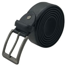 24 Pieces Belts With Lizard Skin Pattern On Black Leather For Men Mixed Sizes - Mens Belts