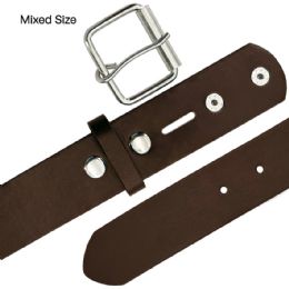 24 of Brown Buckle Belts For Adults - Mixed Size