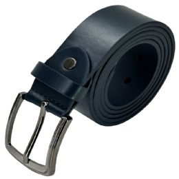 24 pieces Belts For Men Classic Navy Blue Leather Mixed Sizes - Mens Belts