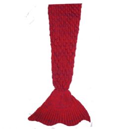 12 pieces Red Color Mermaid Blanket - Micro Plush Blankets