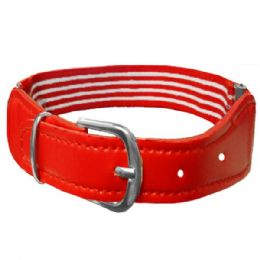 24 Pieces Stretch Belts For Kids Red Striped Design - Kid Belts
