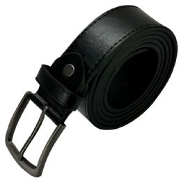 24 Pieces Leather Belt For Men Quality Onyx Black Mixed Sizes - Mens Belts