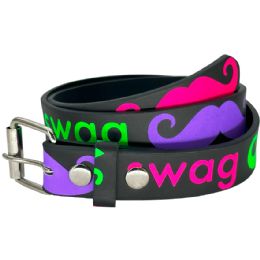 24 Pieces Belts Swag Word Colored For Kids - Kid Belts