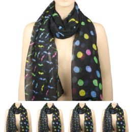 24 of Pure Cotton Mustache Print Women Scarf