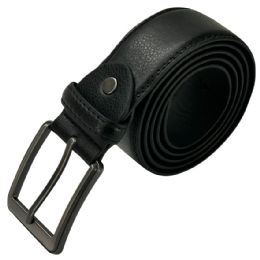 24 Pieces Dress Belts For Men Classic Midnight Black Leather Mixed Sizes - Mens Belts