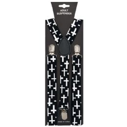 12 Pieces Cross Pattern Suspender - Suspenders