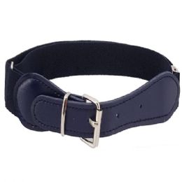 24 Pieces Stretch Belt For Kids Dark Blue - Kid Belts