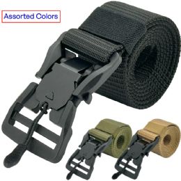 24 of Military Tactical Gun Belts With MagnetiC-Release Metal Buckles - Adjustable And Assorted